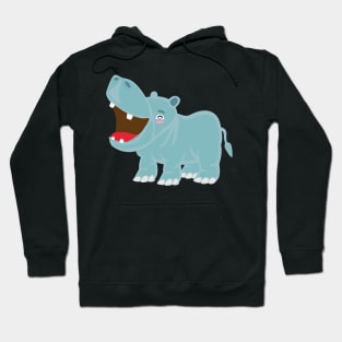 Cute Kawaii Happy Hippopotamus kids design Hoodie